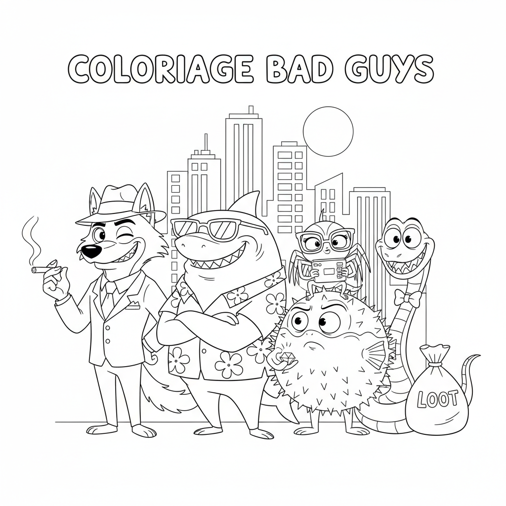 Coloriage coloriage bad guys 2