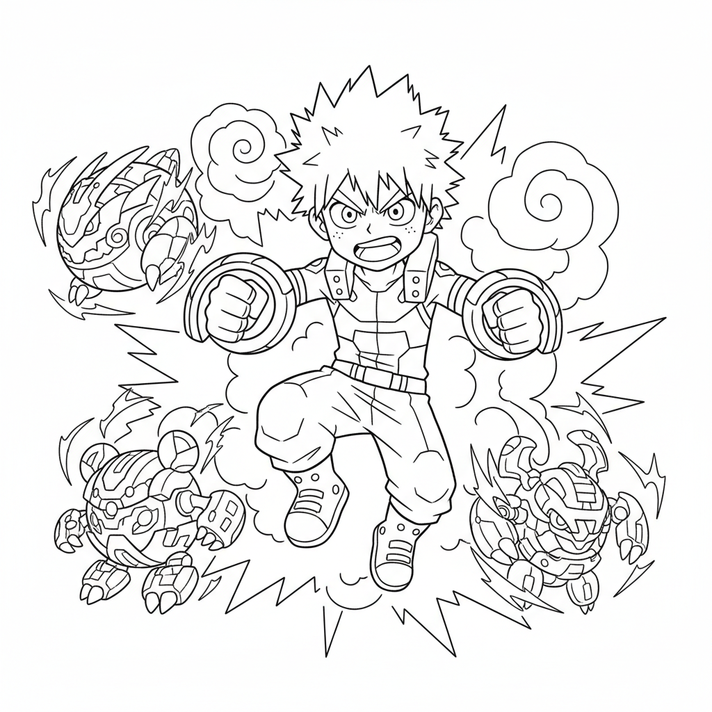 Coloriage coloriage bakugo 5
