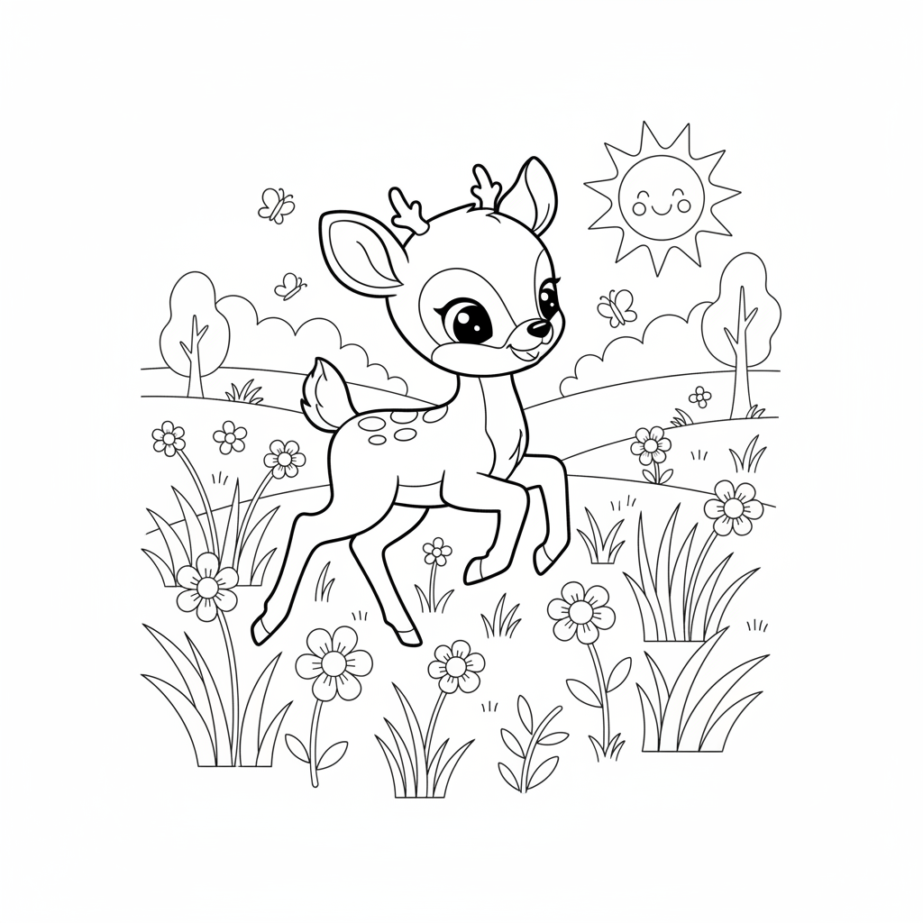 Coloriage coloriage bambi 5