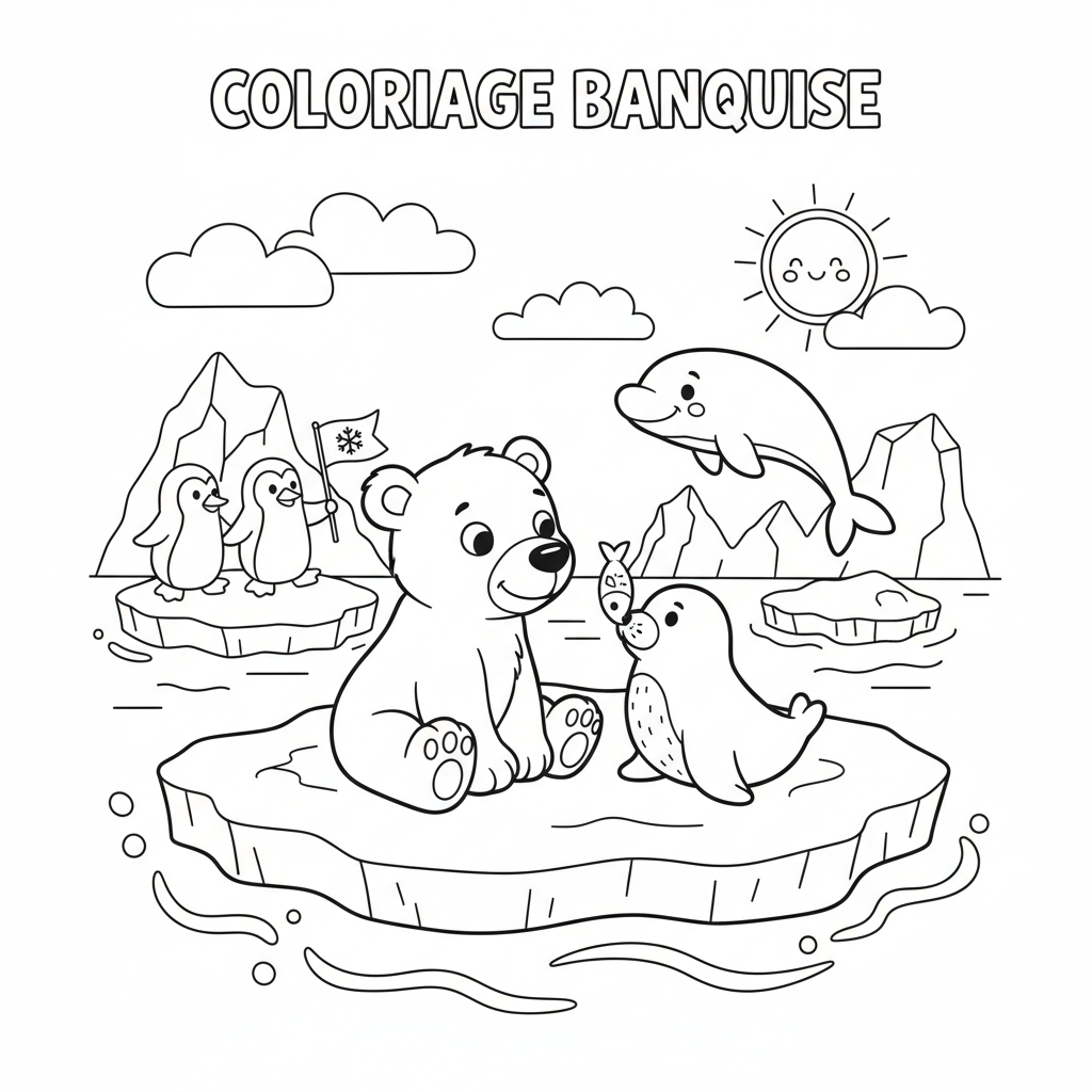Coloriage coloriage banquise 3