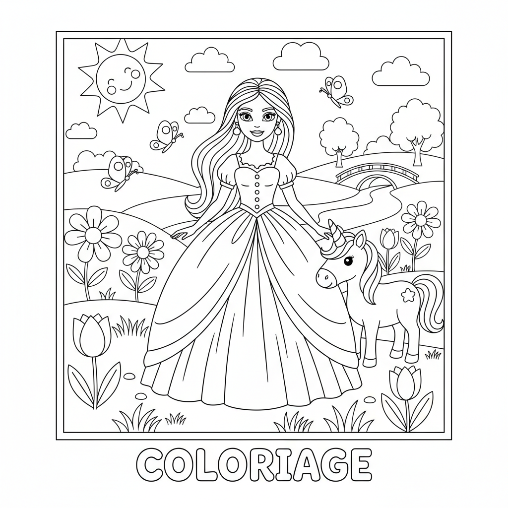 Coloriage coloriage barbie 3