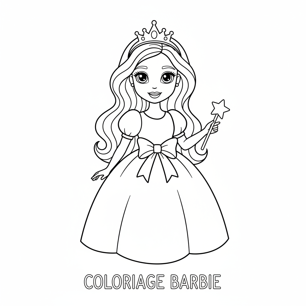 Coloriage coloriage barbie a imprimer