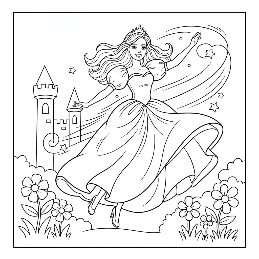 Coloriage coloriage barbie à imprimer 5