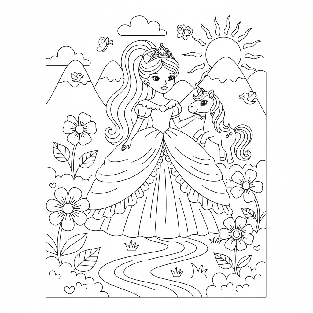 Coloriage coloriage barbie princesse 3