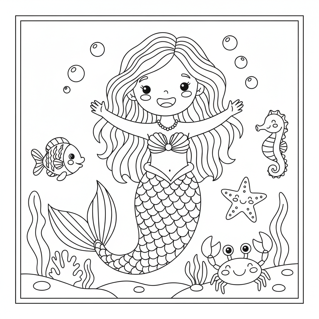 Coloriage coloriage barbie sirene