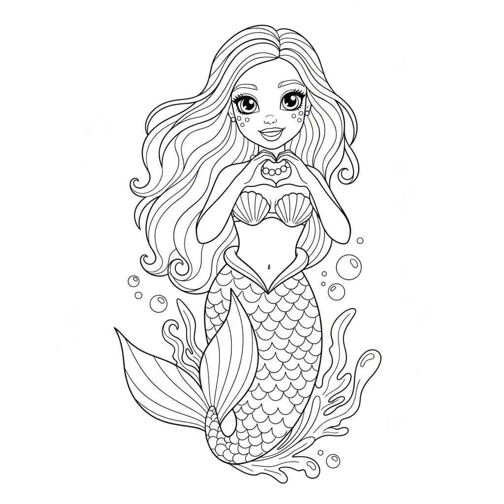 Coloriage coloriage barbie sirene 4