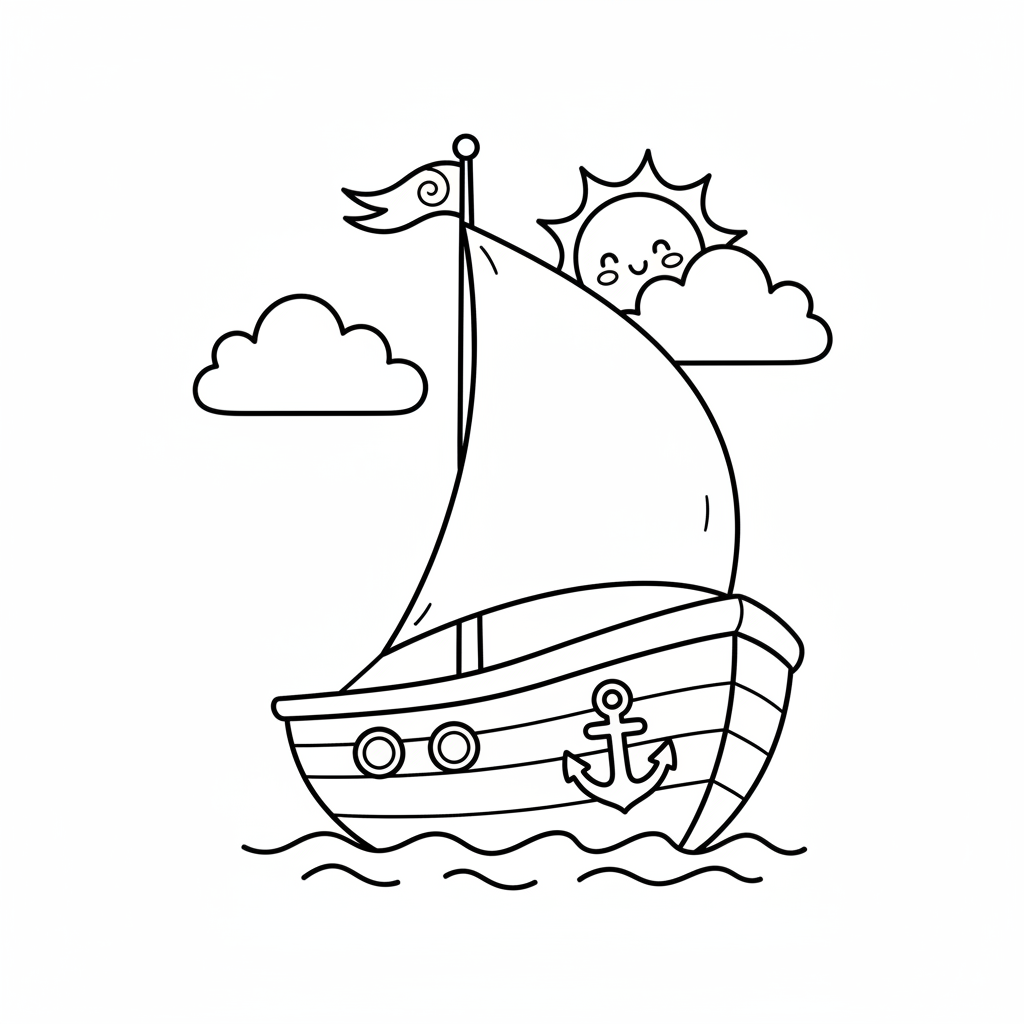 Coloriage coloriage bateau à imprimer