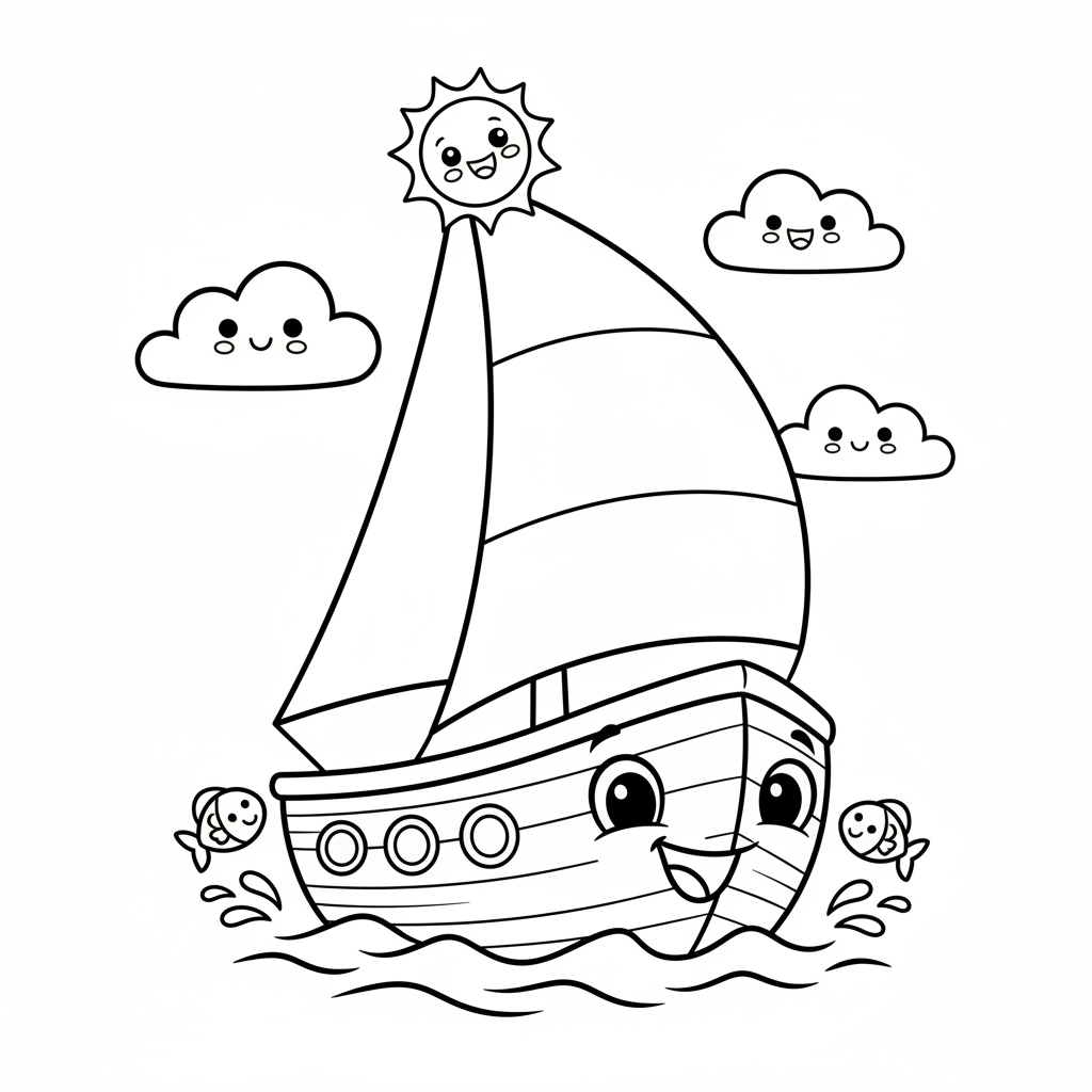 Coloriage coloriage bateaux 4
