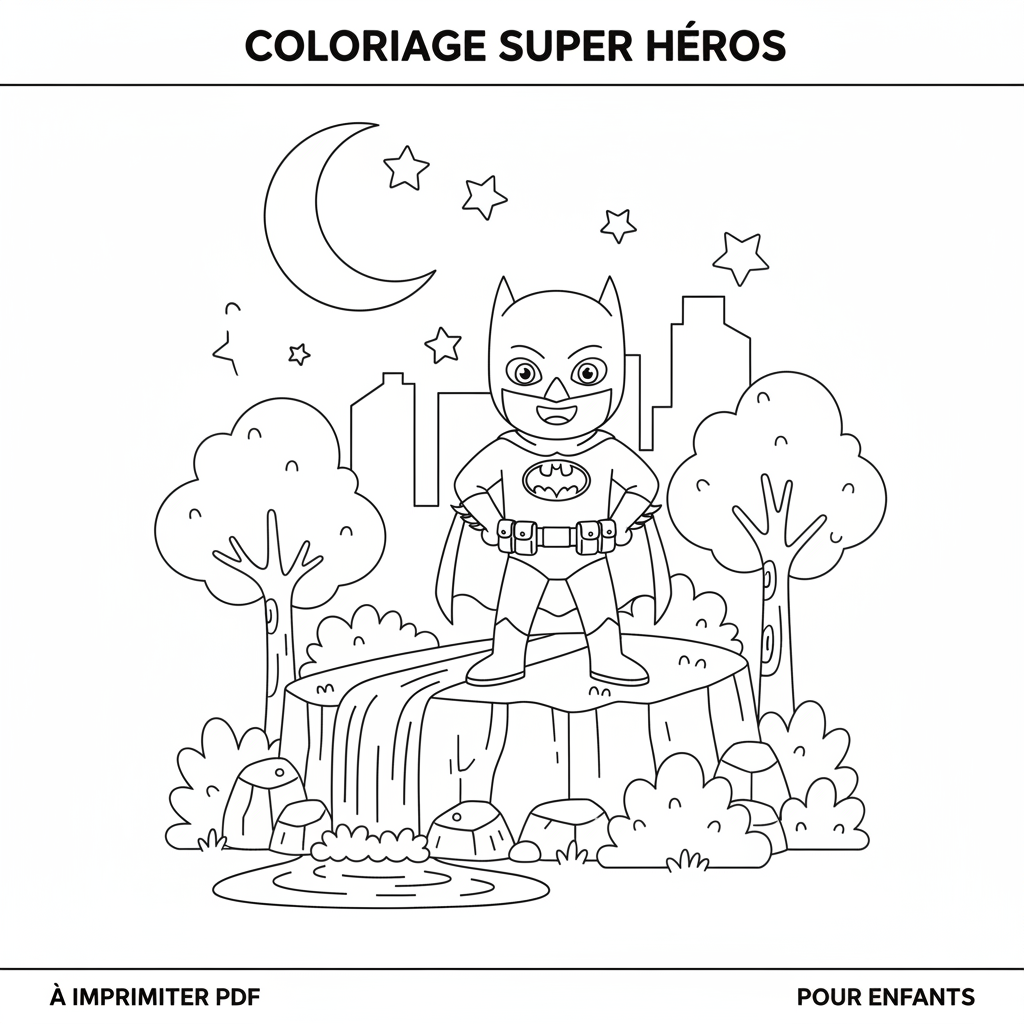 Coloriage coloriage batman à imprimer pdf 3