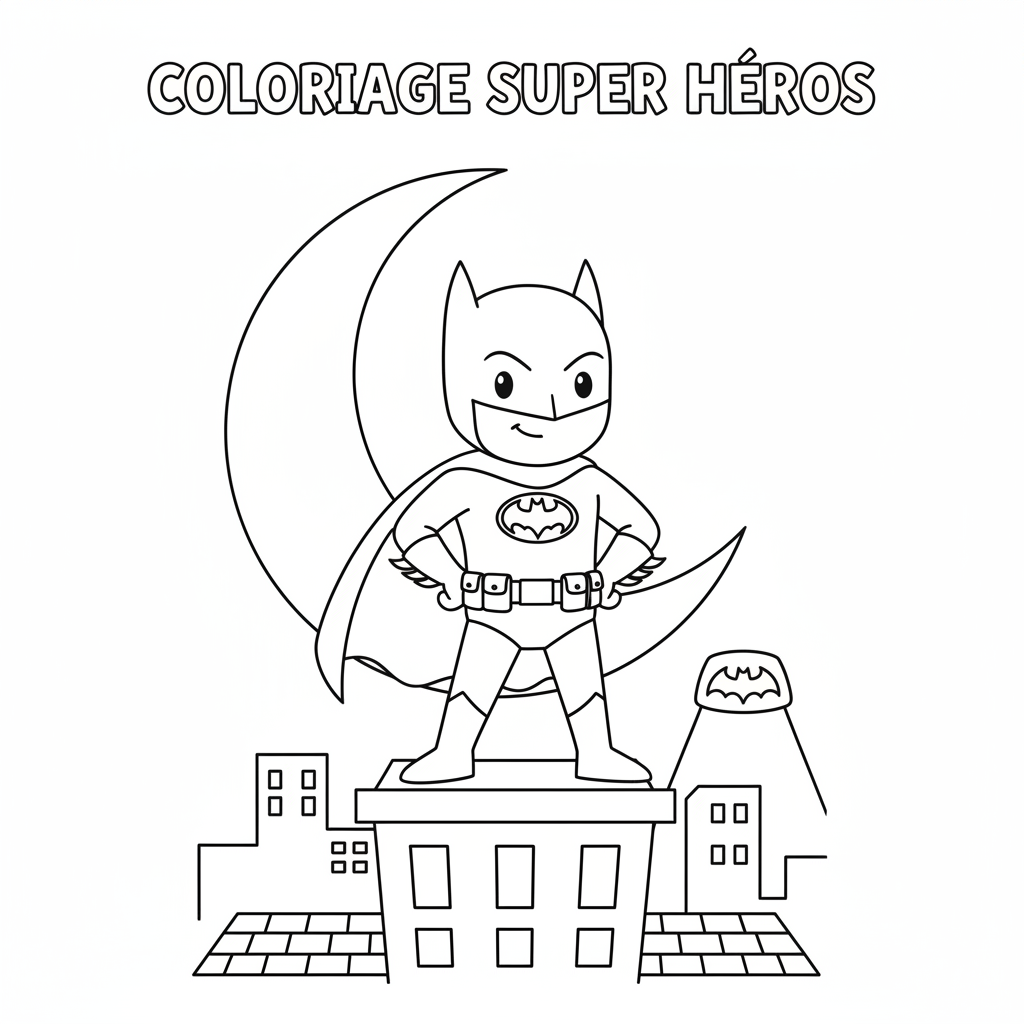 Coloriage coloriage batman facile 2