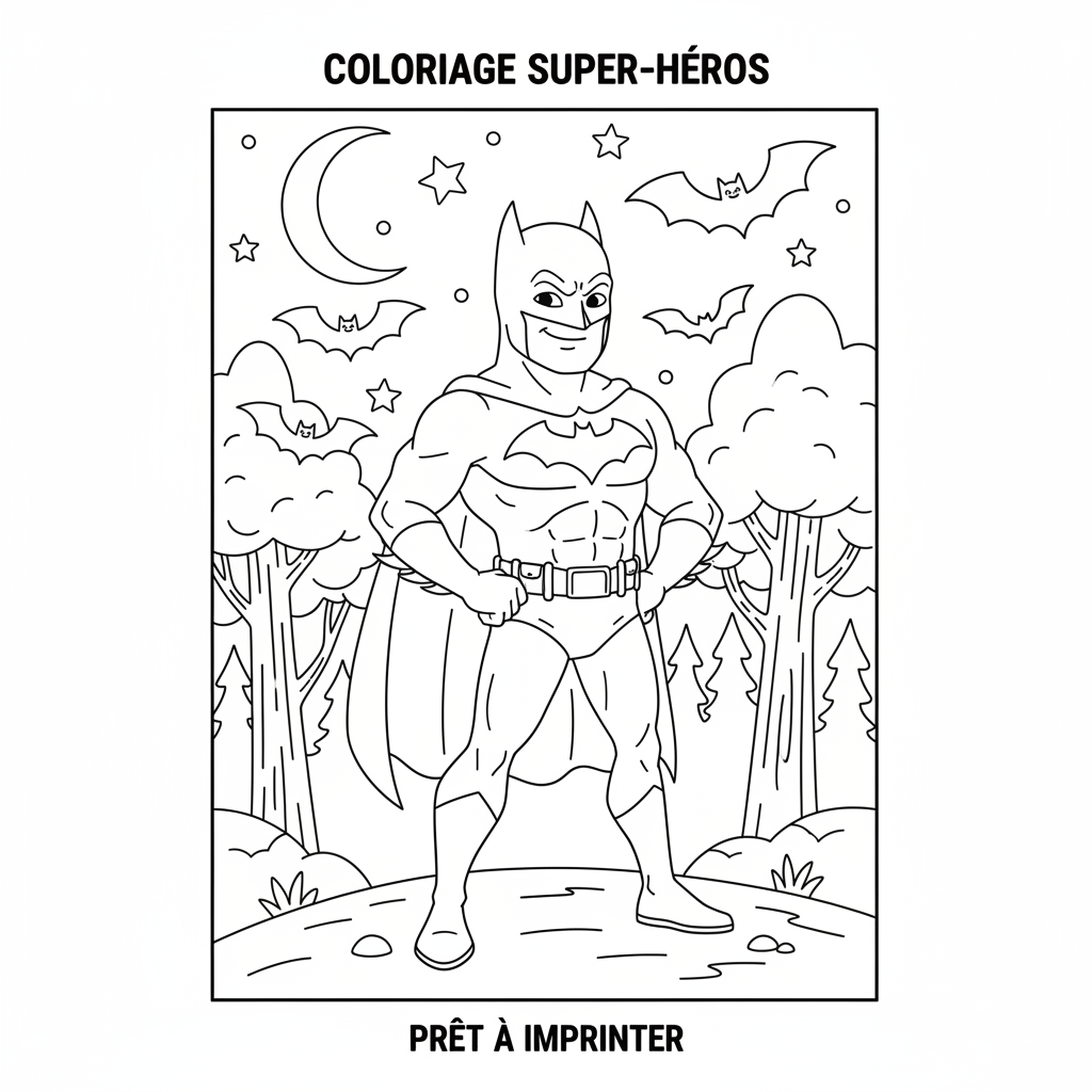 Coloriage coloriage batman imprimer 3