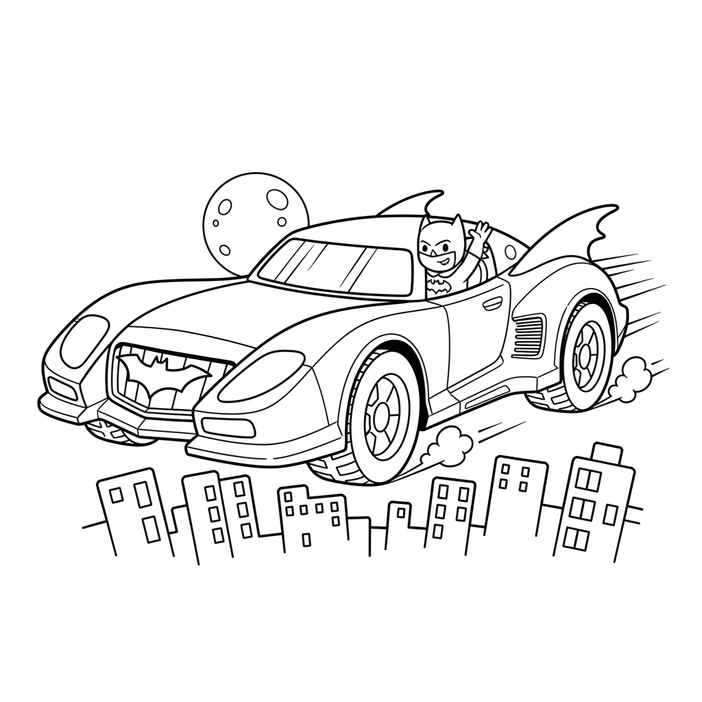 Coloriage coloriage batmobile 5