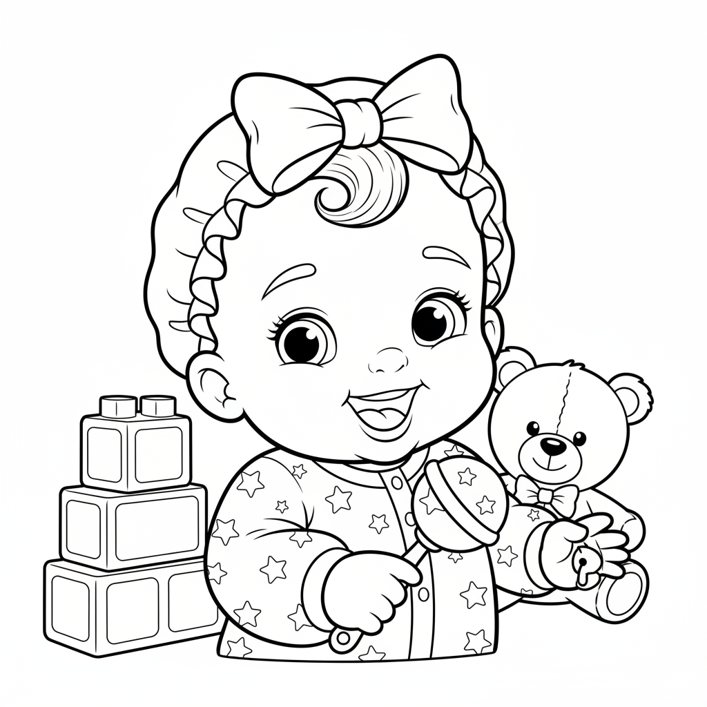 Coloriage coloriage bébé 4