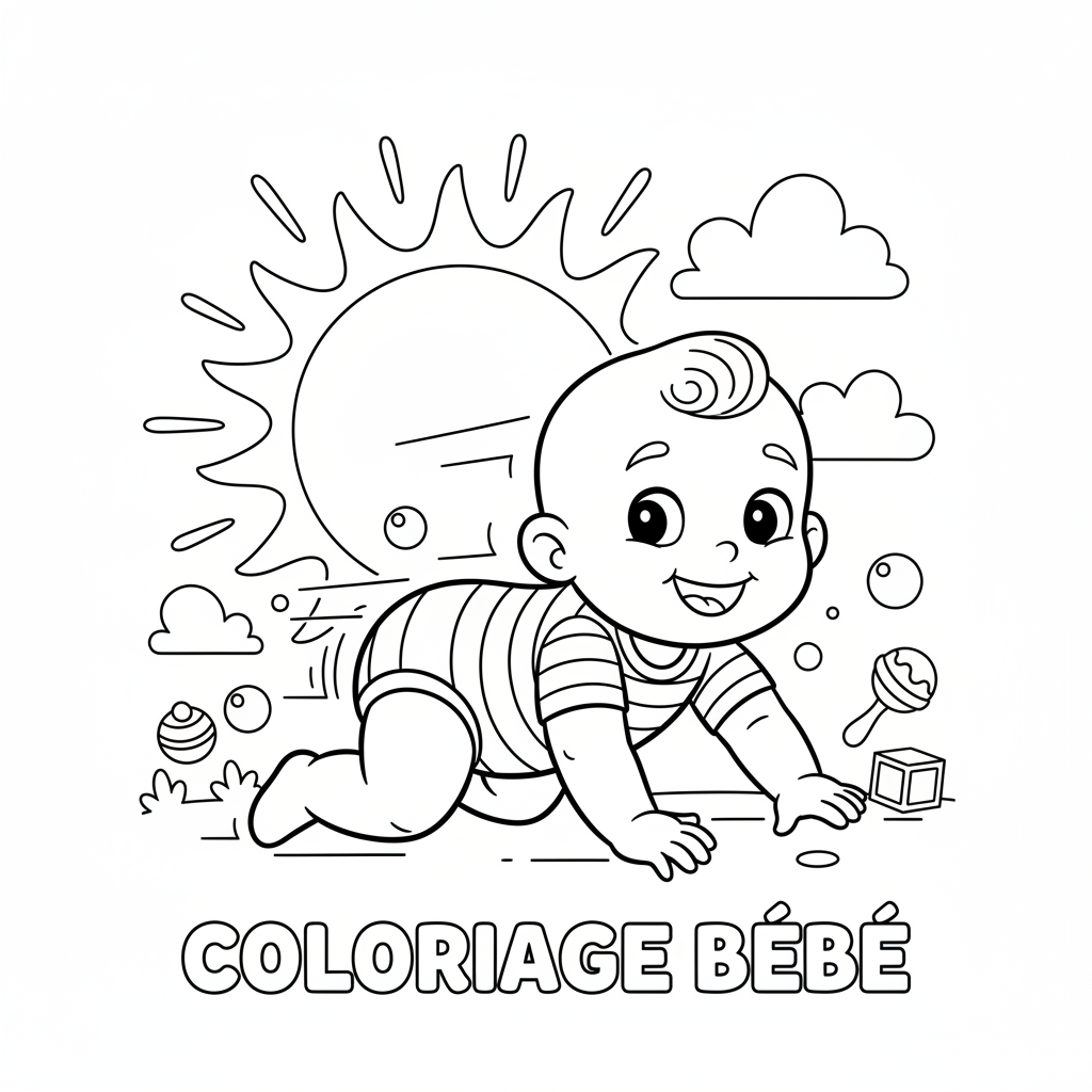 Coloriage coloriage bebe 5