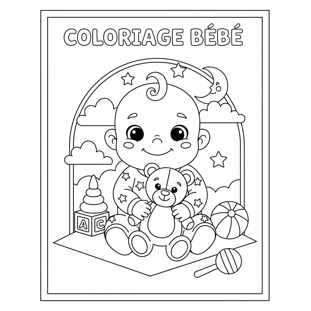 Coloriage coloriage bebe à imprimer