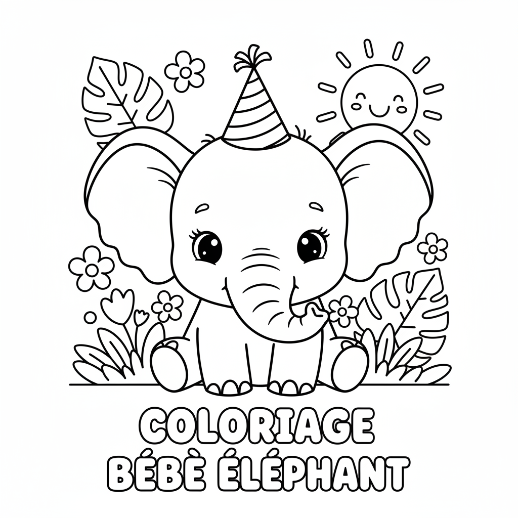 Coloriage coloriage bébé animaux 4