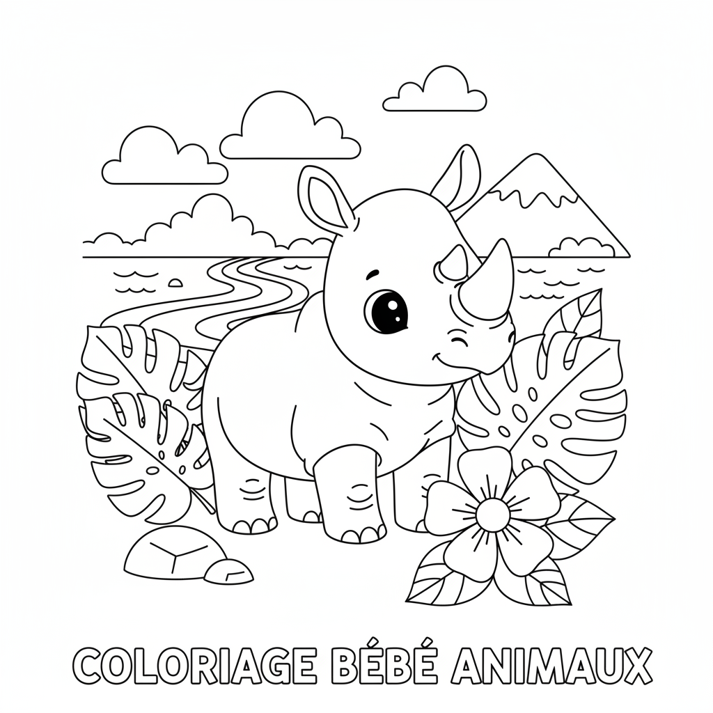 Coloriage coloriage bebe animaux 3