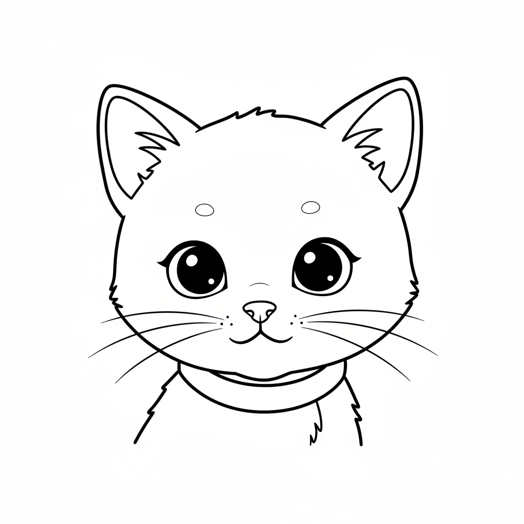 Coloriage coloriage bebe chat 4