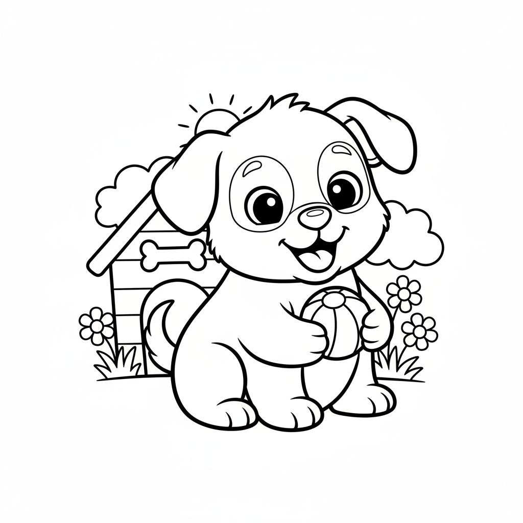 Coloriage coloriage bebe chien
