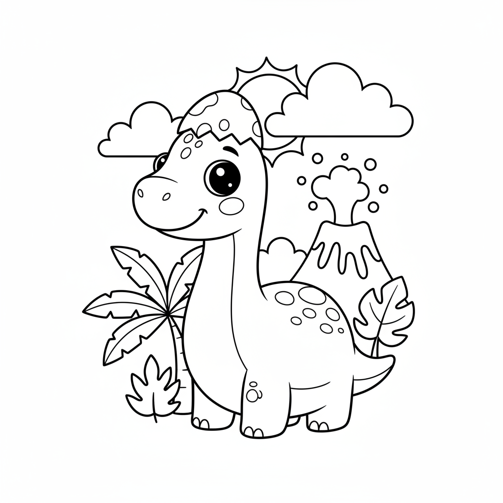 Coloriage coloriage bebe dinosaure