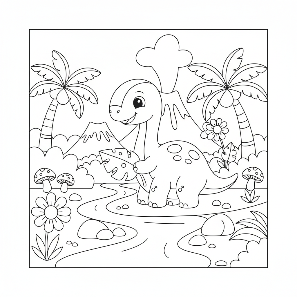 Coloriage coloriage bebe dinosaure 3