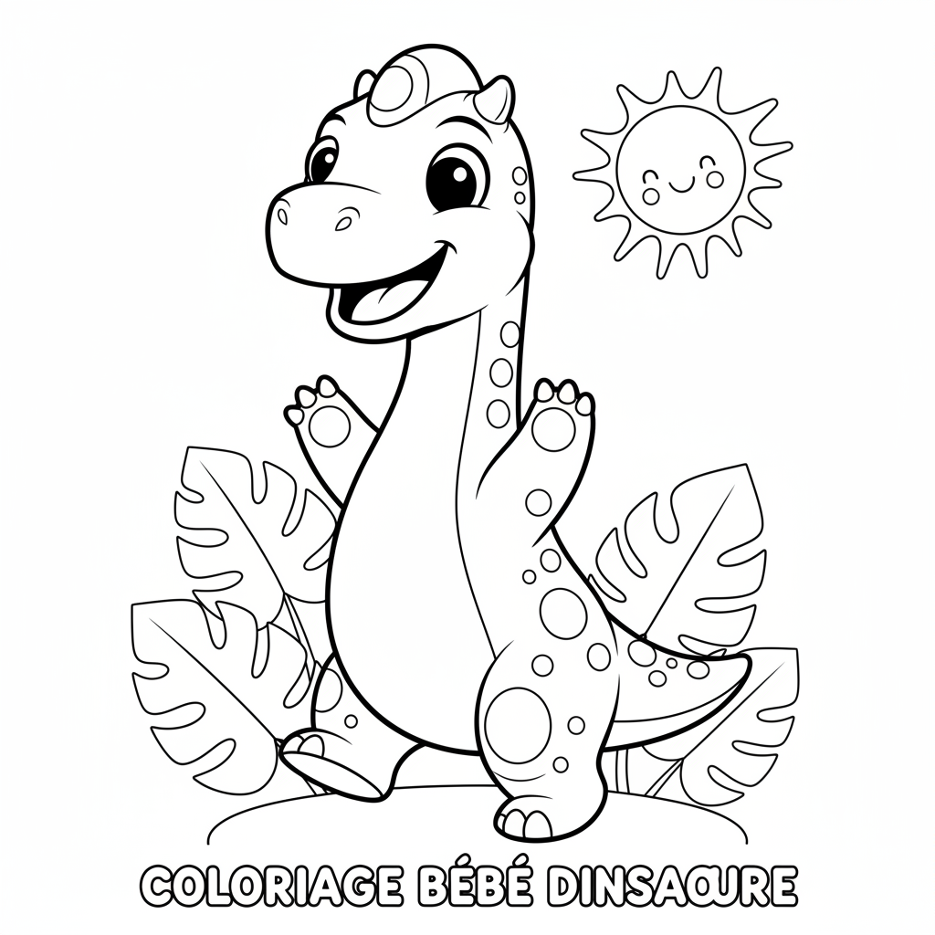 Coloriage coloriage bebe dinosaure 4