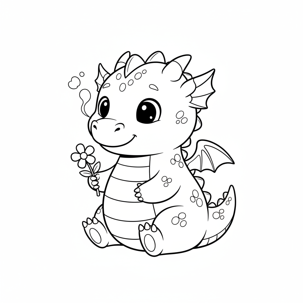 Coloriage coloriage bébé dragon