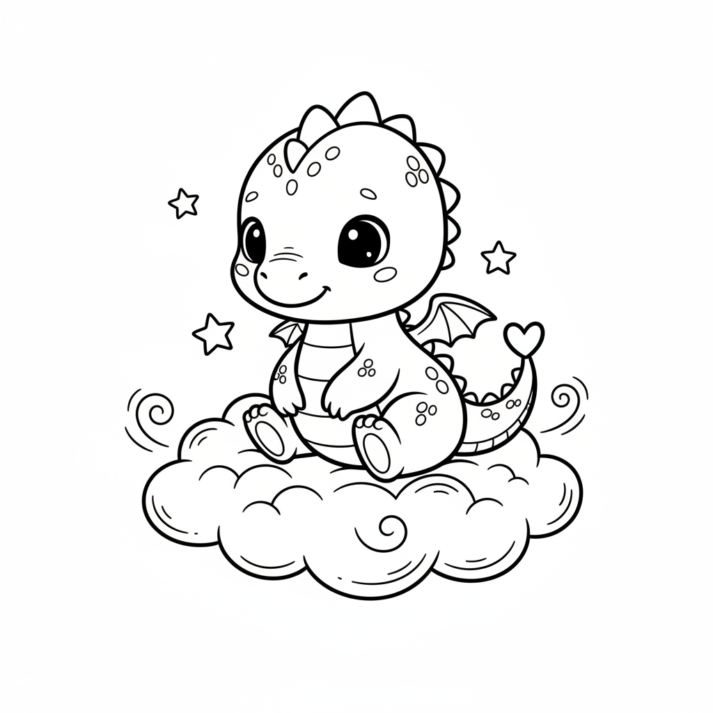 Coloriage coloriage bebe dragon 2