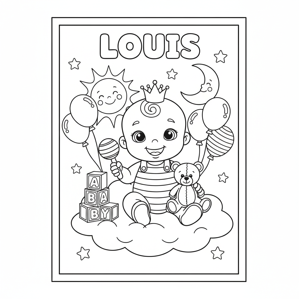Coloriage coloriage bebe louis 2