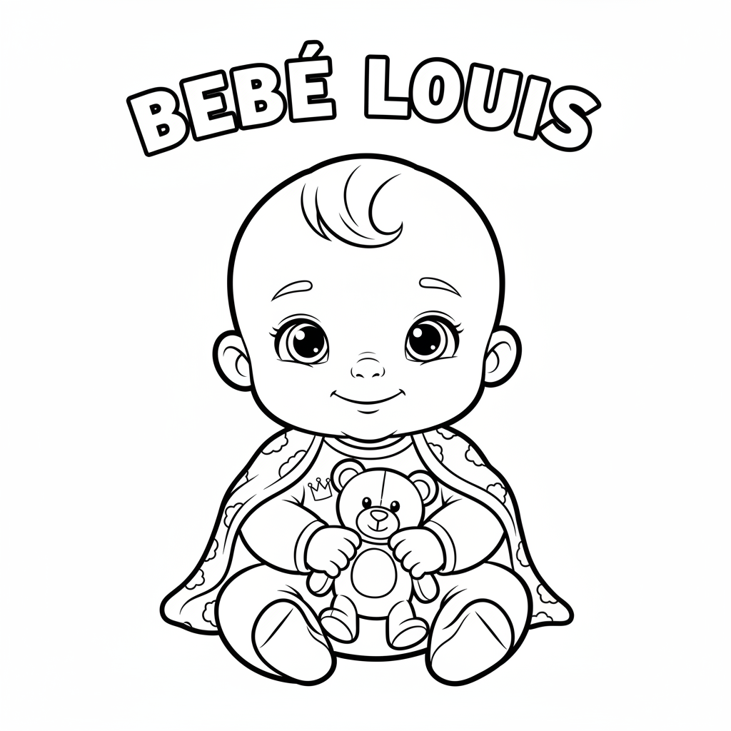 Coloriage coloriage bebe louis 4