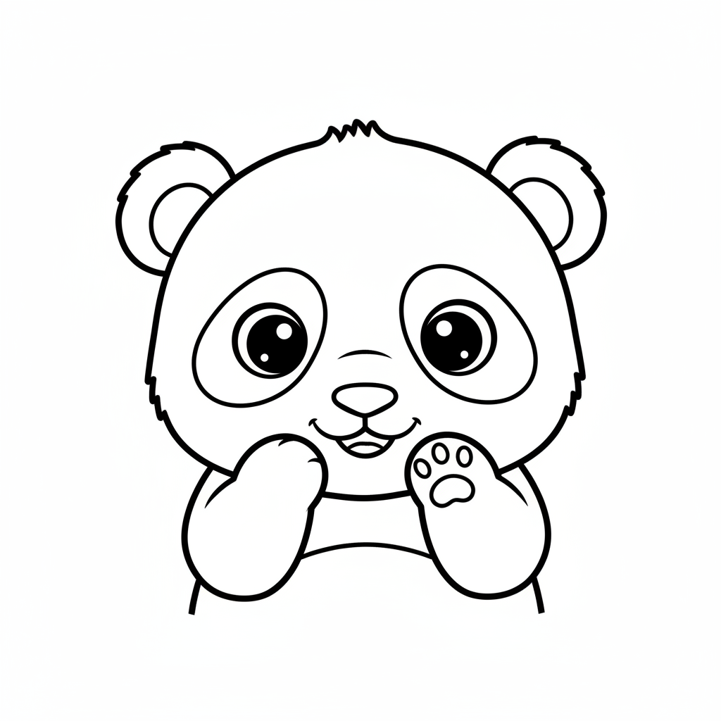 Coloriage coloriage bebe panda 4