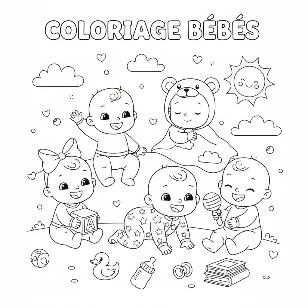 Coloriage coloriage bébés 2