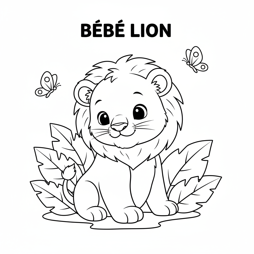 Coloriage Bébés Animaux Gratuit à Imprimer