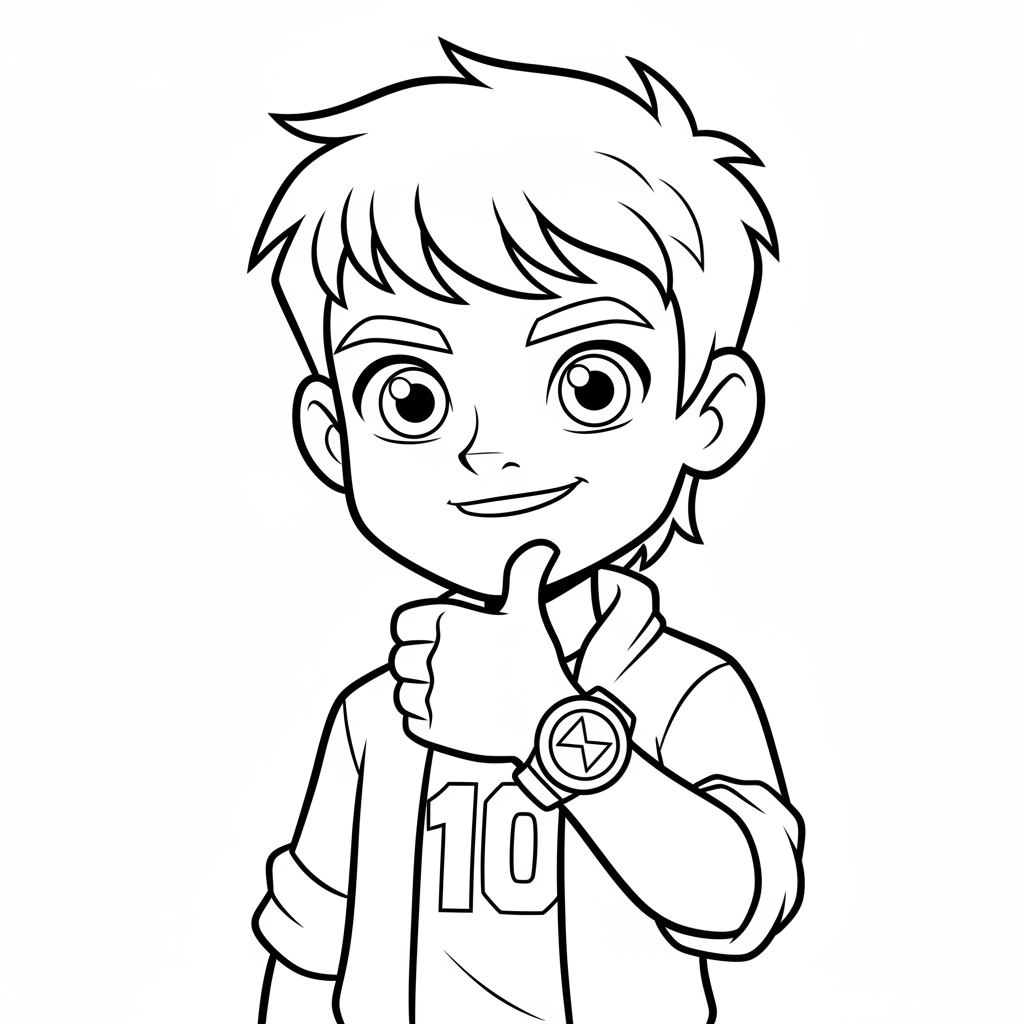 Coloriage coloriage ben ten 4