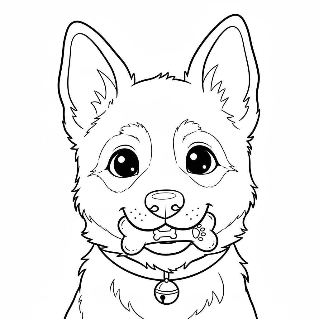 Coloriage coloriage berger allemand 4