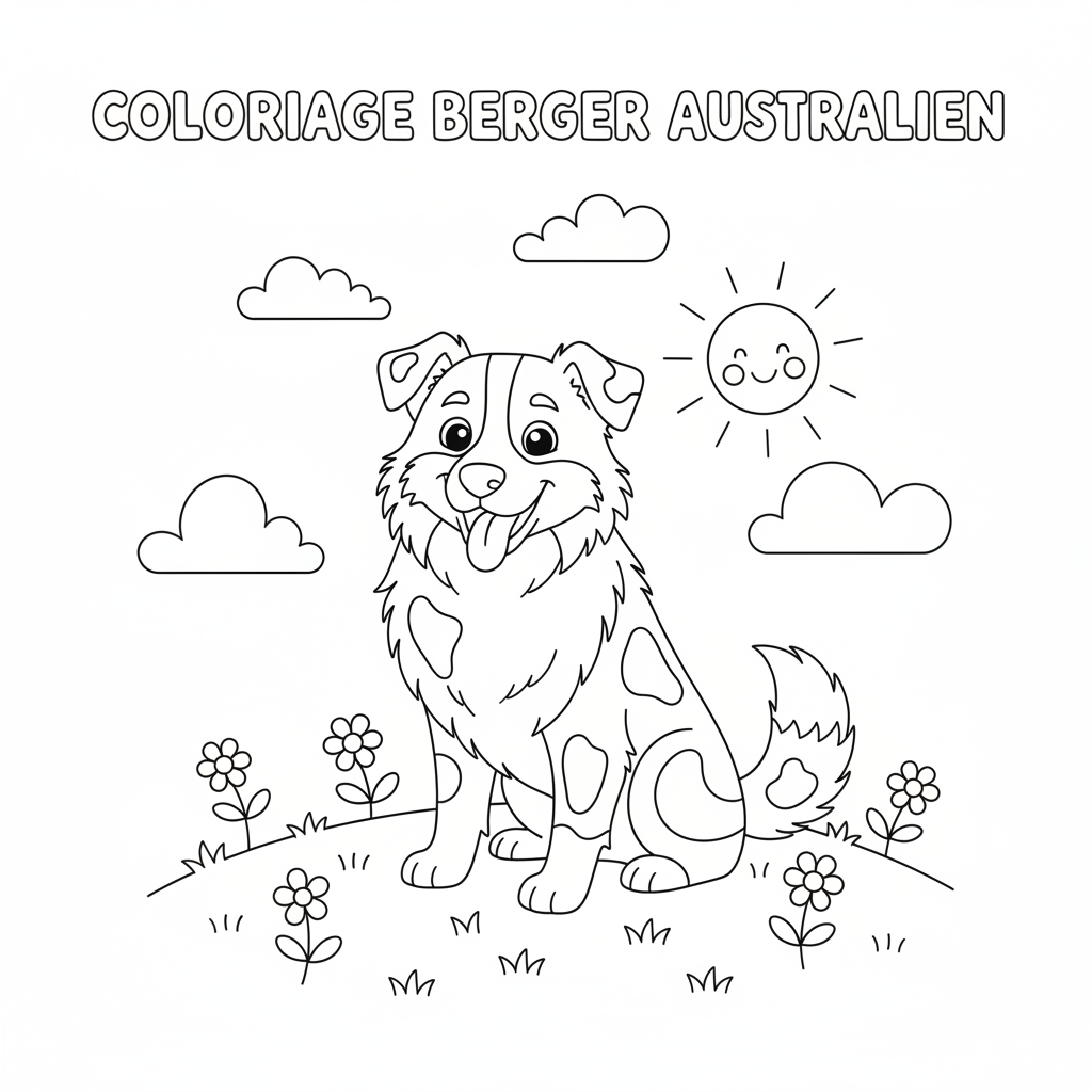Coloriage coloriage berger australien 2