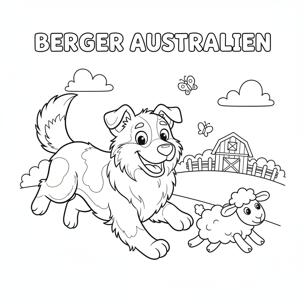 Coloriage coloriage berger australien 5