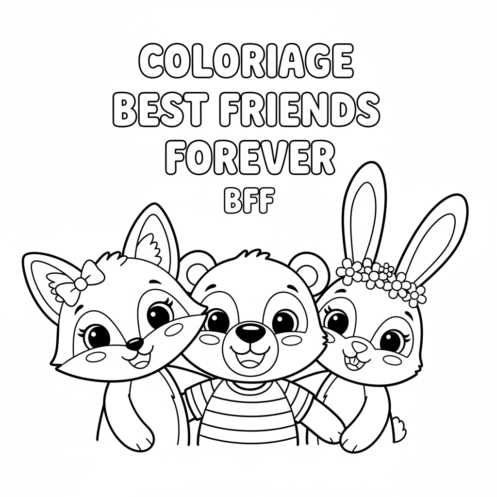 Coloriage coloriage best friends forever 4