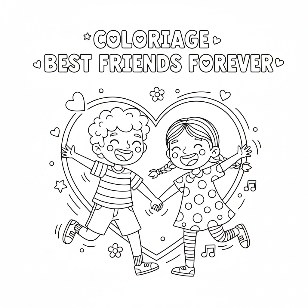 Coloriage coloriage best friends forever 5
