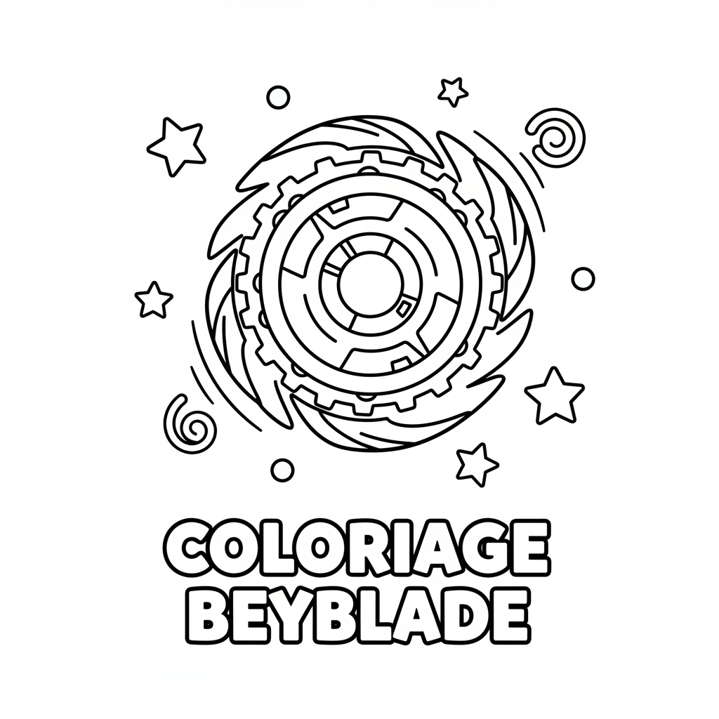 Coloriage Beyblade Gratuit à Imprimer pour Enfants