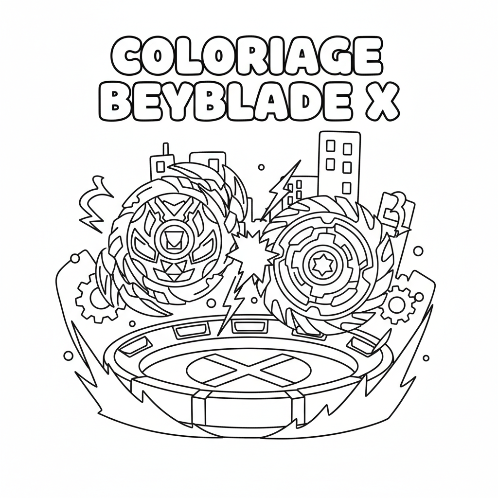 Coloriage coloriage beyblade x 2