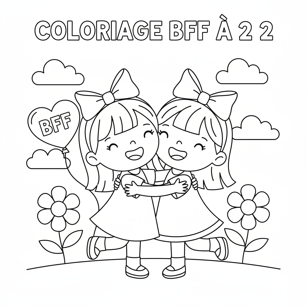 Coloriage Bff À 2 Gratuit à Imprimer