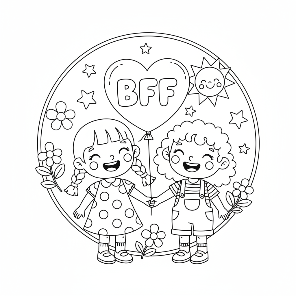 Coloriage coloriage bff a 2 a imprimer
