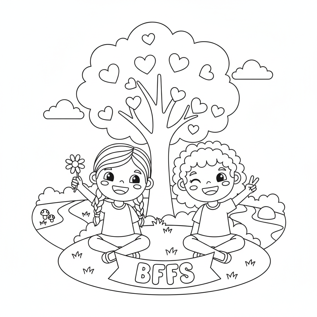 Coloriage coloriage bff a 2 a imprimer 3