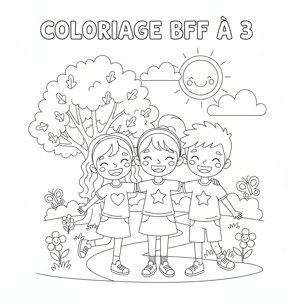 Coloriage coloriage bff à 3 3