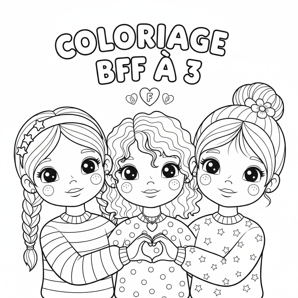 Coloriage coloriage bff à 3 4
