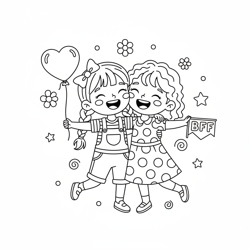 Coloriage coloriage bff à imprimer 2