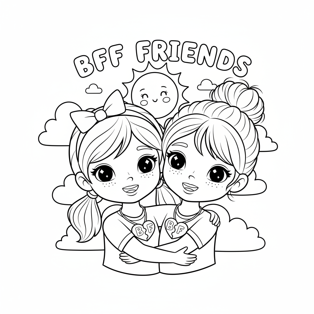 Coloriage coloriage bff à imprimer 4