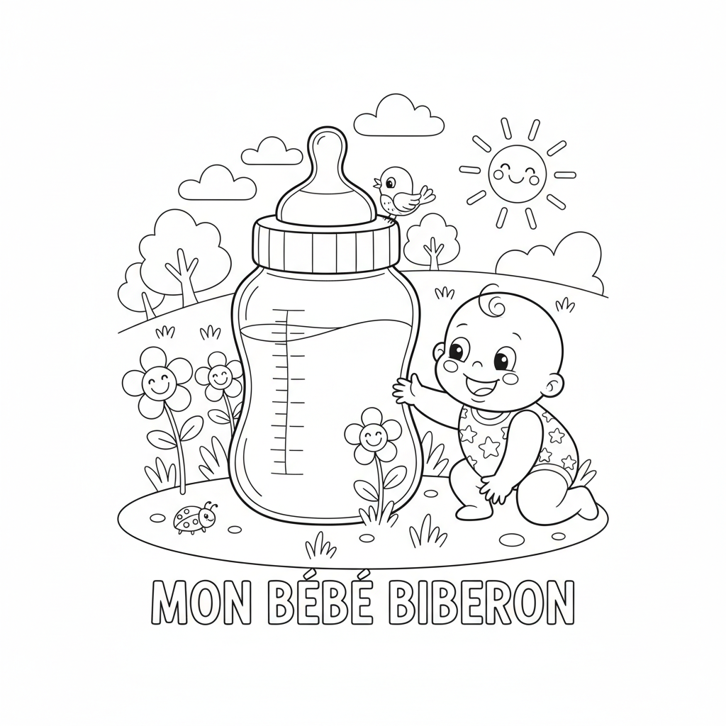 Coloriage coloriage biberon 3