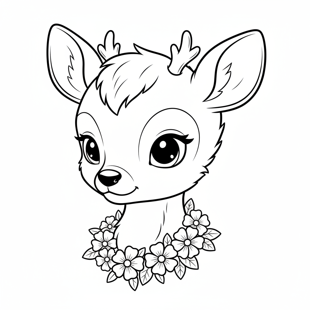 Coloriage coloriage biche 4